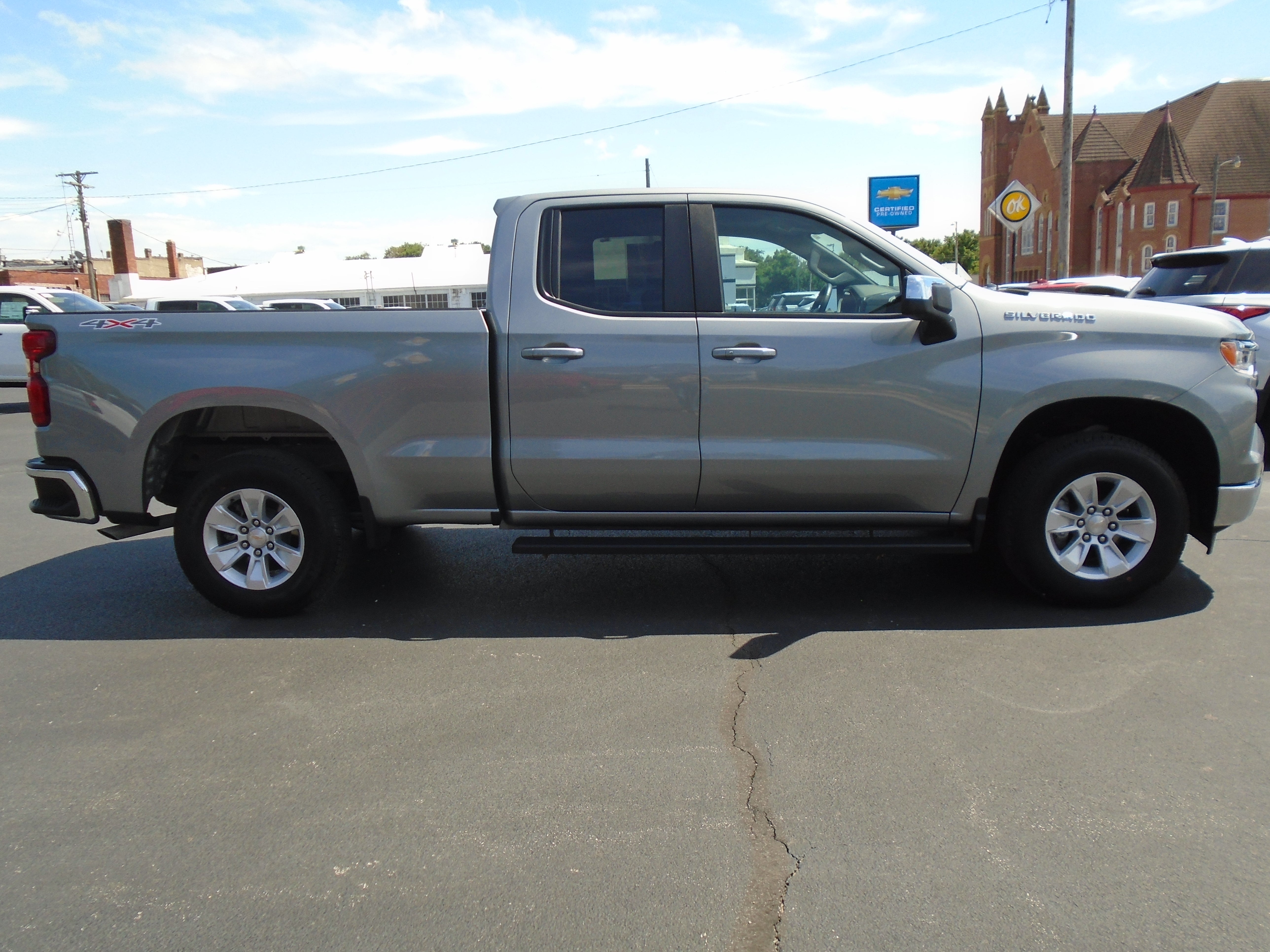 2023 Chevrolet Silverado 1500 LT in Sterling Gray Metallic — front three-quarter view