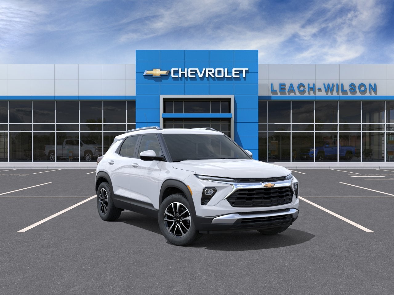 2026 Chevrolet Trailblazer LT in Summit White — front three-quarter view